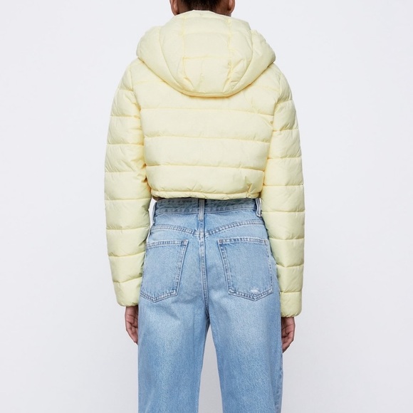 NWT ZARA PUFFER JACKET WATER REPELLENT CROP PUFFY JACKET CROPPED COAT XS - Picture 12 of 16